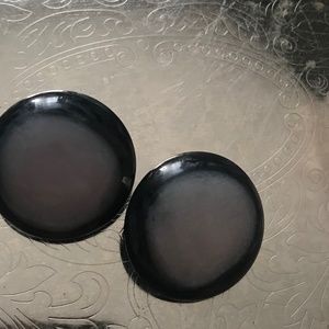 Vintage black and gray  clip on earrings
